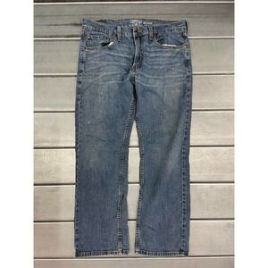 Signature Levis Jeans Mens‎ 33X29 Blue Medium Wash Denim Relaxed Straight Leg